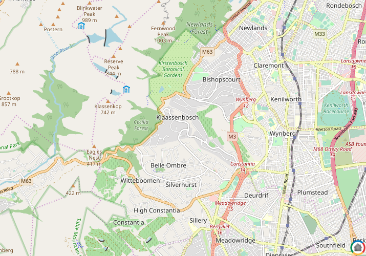 Map location of Constantia Heights